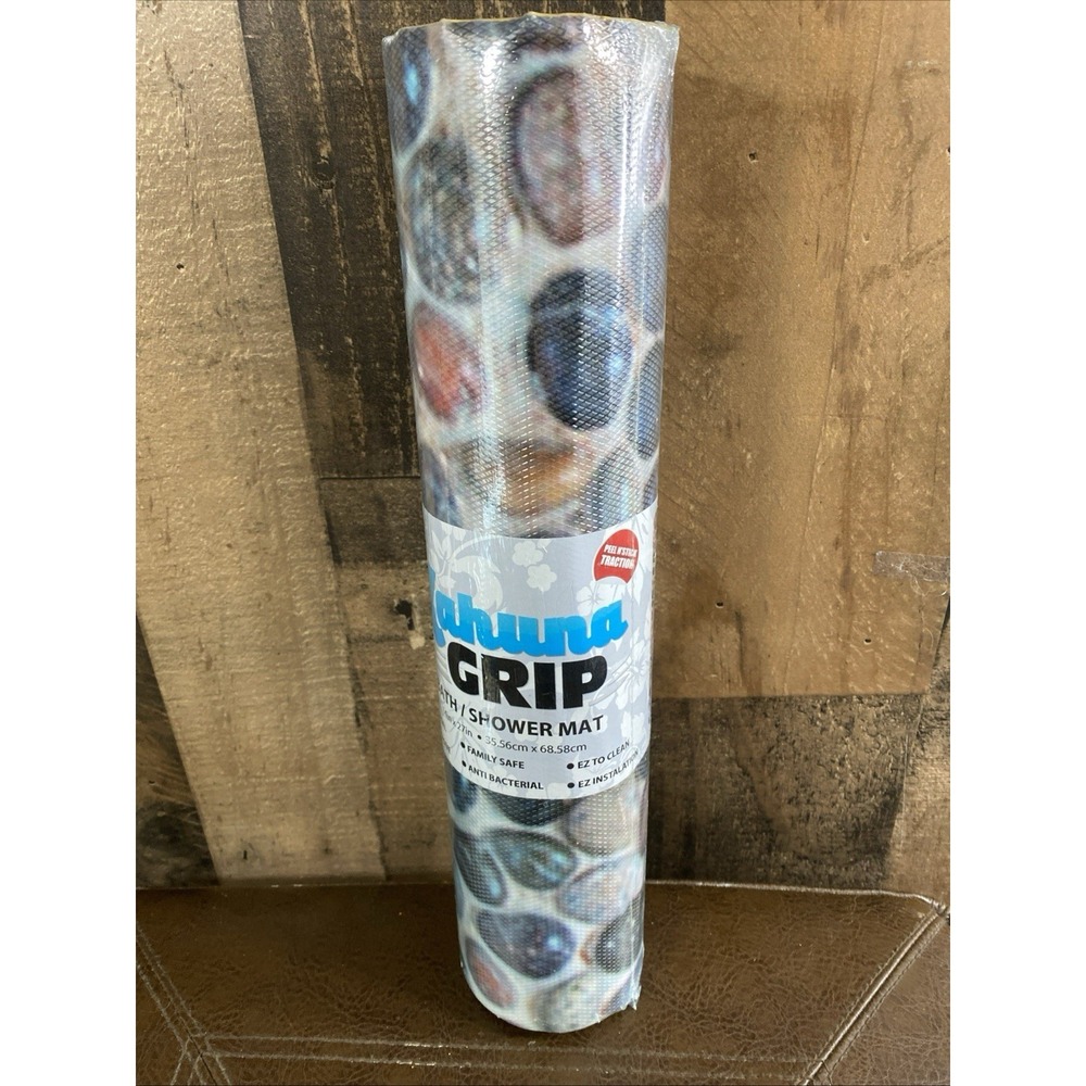 KAHUNA GRIP NON-SLIP BATH / SHOWER MAT River Rock 14 X‎ 27 SIZE ~ New